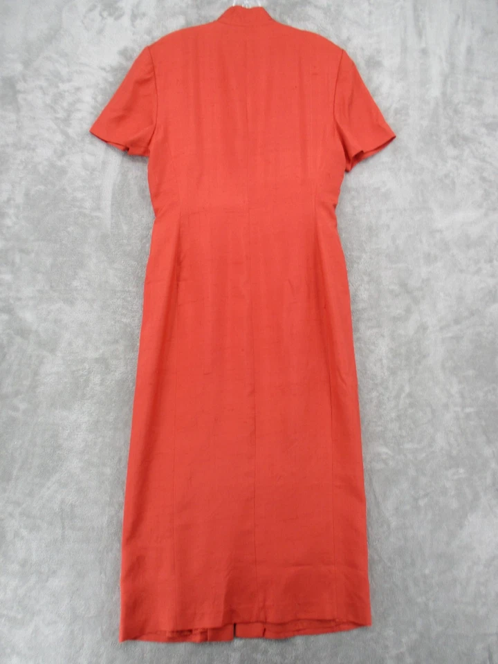 Vestido Vintage Cynthia Howie 6 Seda Kimono Maxi Botones Florales Cuello Mandarín Foto 2 de 4