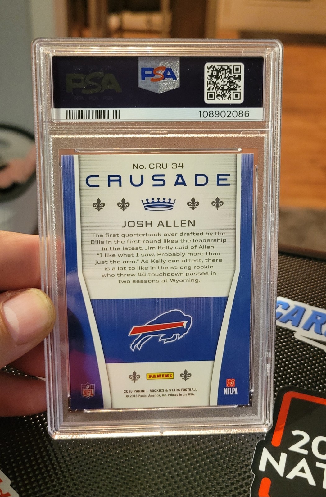 2018 Panini R & S Josh Allen Crusade #CRU34 PSA 10 view 2