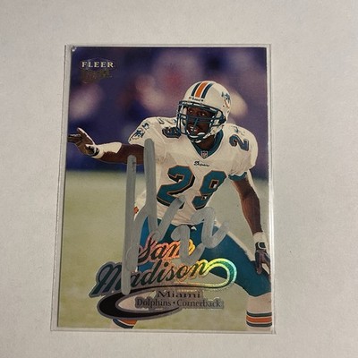 1999 Fleer Ultra Sam Madison Auto Signed On Card Autograph Miami Dolphins #97