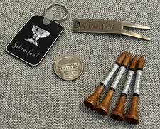 Silverleaf Golf Club Divot Tool Limited Ball Marker Tees Keychain Used