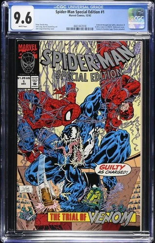 SPIDER-MAN SPECIAL EDITION #1 EMBOSSED TRIAL OF VENOM Amazing DAREDEVIL CGC 9.6