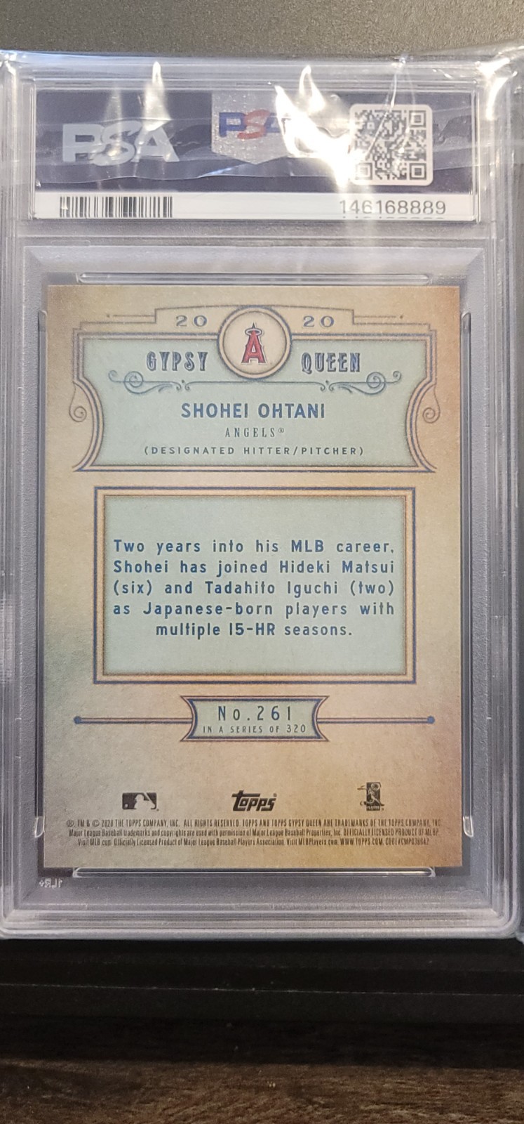 Topps 2020 Museum Collection Autographs Mike Trout Silver Auto 06/15 PSA view 2