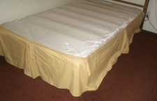 Bed Skirt Dust Ruffle Golden Gold Tan Twin 14" Drop Brand nestl  Slip Pins LOT