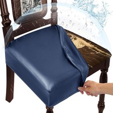 Waterproof Dining Chair Seat Covers Leather Kitchen Seat Covers, Stain Resist...