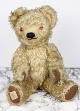 1950s Antique Vintage Chad Valley 42cm Curly Mohair Old Teddy Bear Royal Warrant