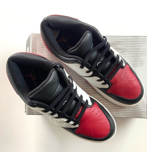 2002 Vintage Air Jordan Nu Retro 1 Low Sneakers Red Black White Mens SIZE 8.5 - Picture 3 of 15