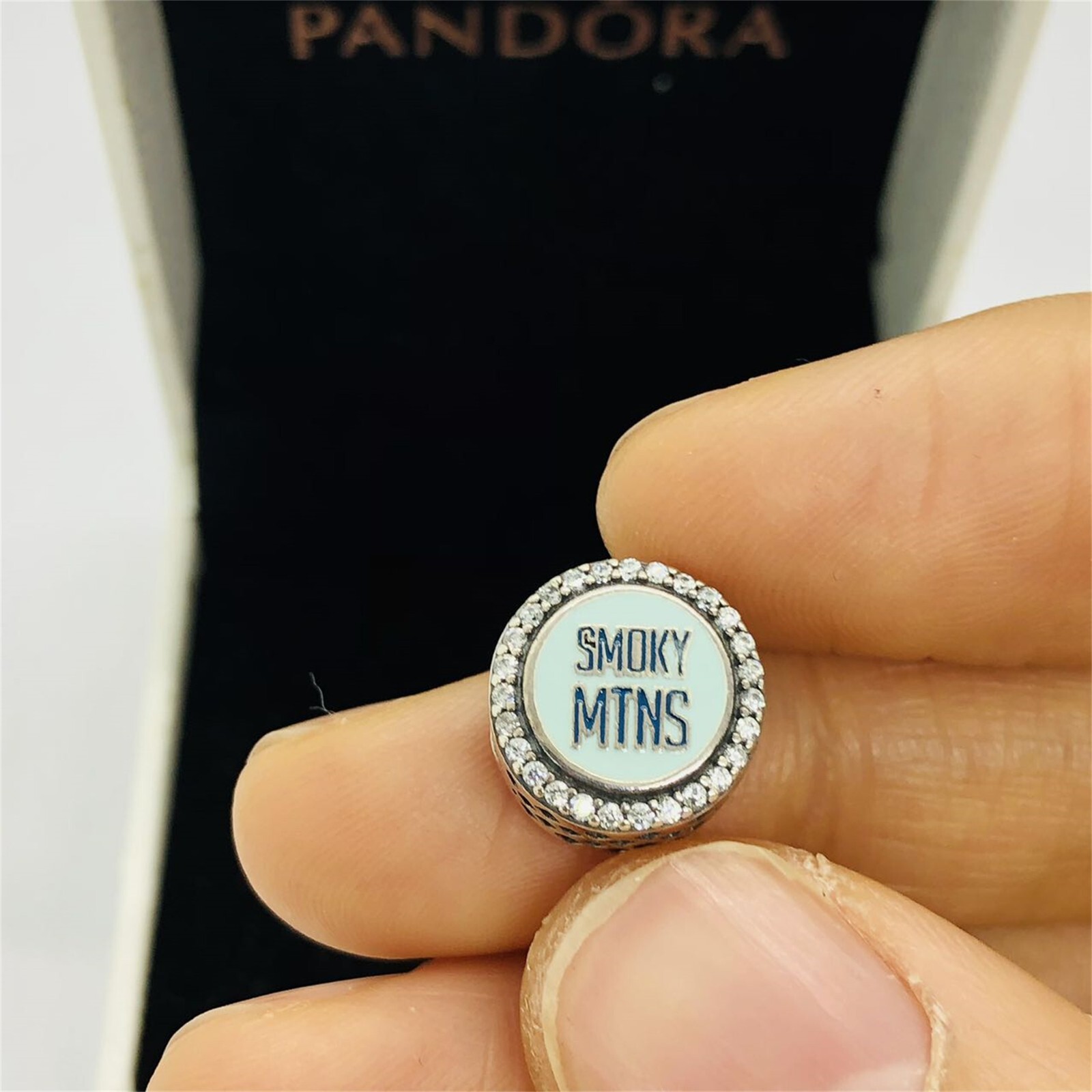 Pandora sleigh great smoky mountains charm S925 Silver with box