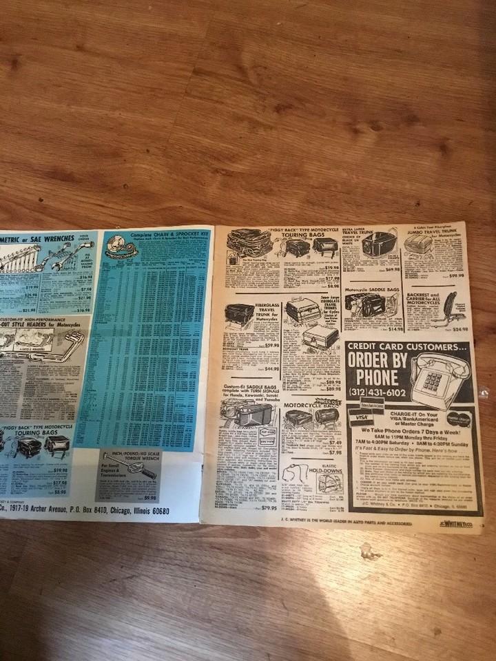 JC Whitney Motorcycle Parts & Accessories Catalog No.11C 1978 eBay