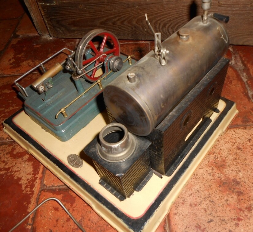 Jouet Vapeur Ancien En Tôle Joseph Falk (J.F) – Allemagne – Mécanique