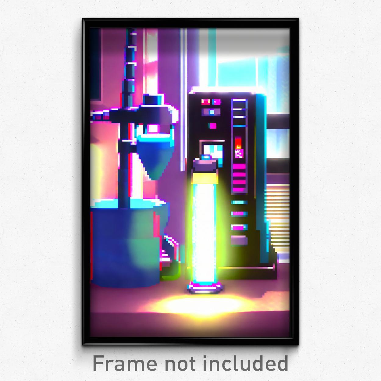 Pixel Art Poster - Anime Like Blender (8 Bit Psychedelic Vid