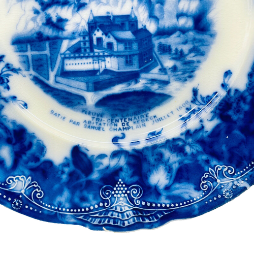 Antiker Wedgwood Flow Blue Royal Halbporzellan 10" Teller - England - Bild 2 von 8