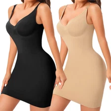 Women's Dress Slips Body Shaper Tummy Control Shapewear Slips for Under Dresses