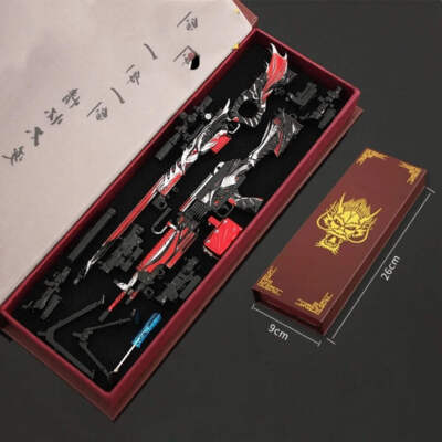 Large Size PUBG Toy Guns AWM Weapon Keychain Metal M249 Model