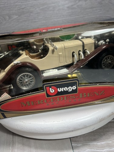 Vintage Bburago Mercedes Benz SSK 1928 Cod. 3009 Scale 1:18 Die Cast Model Car