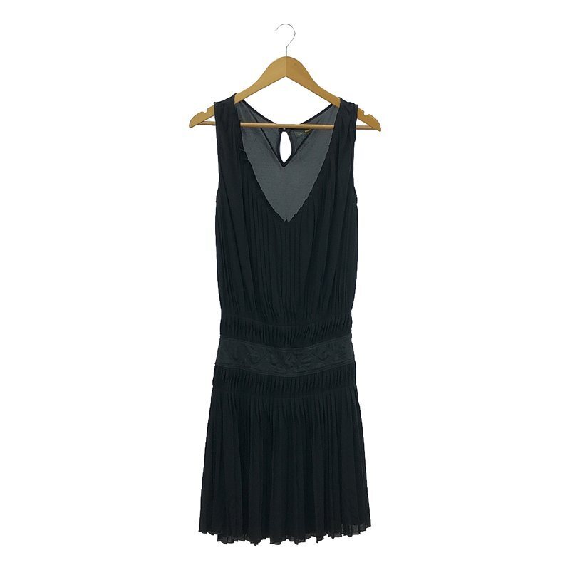 FENDI | Side zip pleated design dress | 38 | Black | Women's | eBay