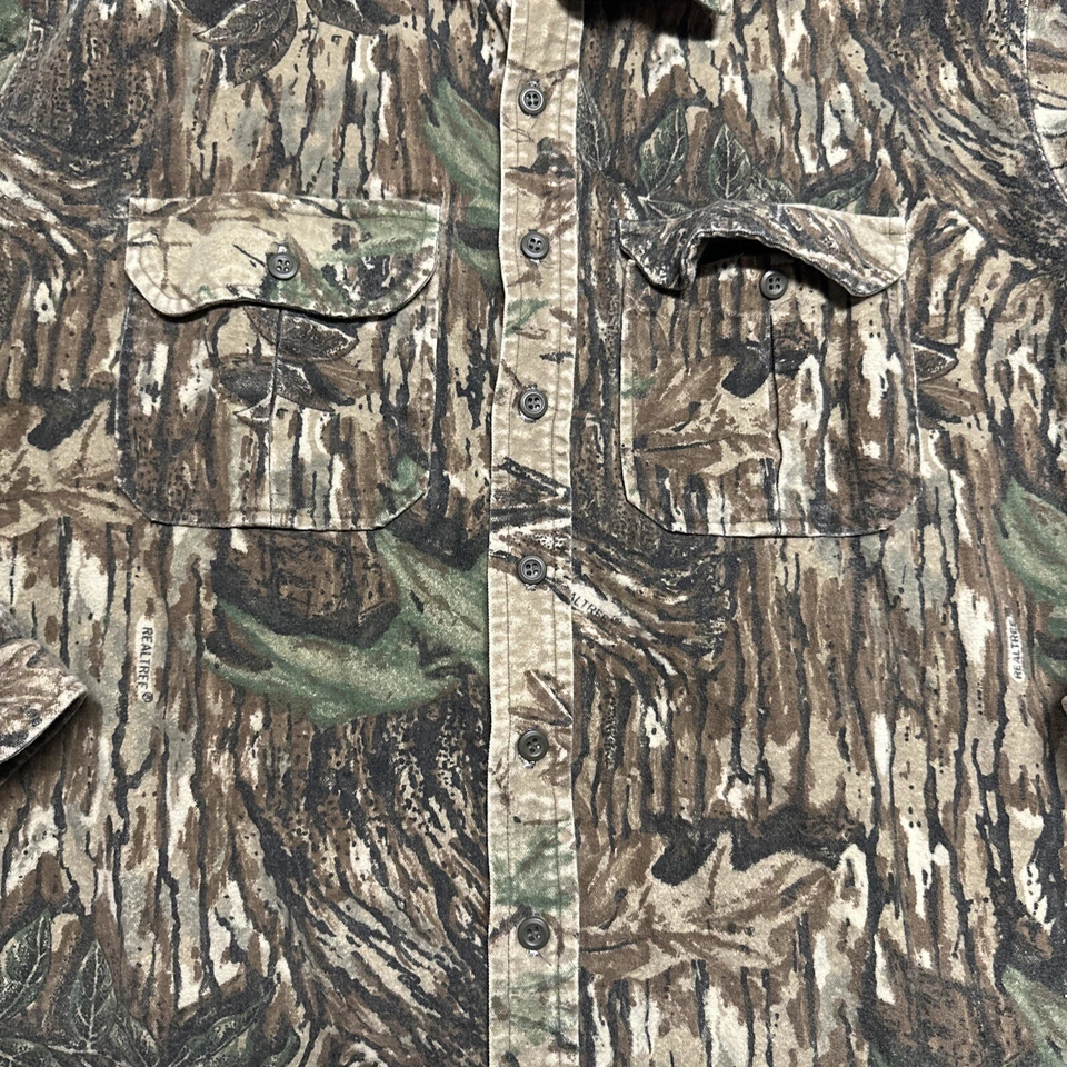 Vintage Cabelas USA Men's 2XL Tall Realtree Camo Long Sleeve Button Up Shirt - Image 2 of 4
