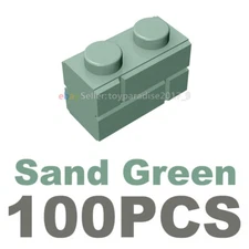 ️100x 1x2 LIGHT BLUISH GRAY Modified Masonry Profile Fit Bricks Wall 98283 Lot