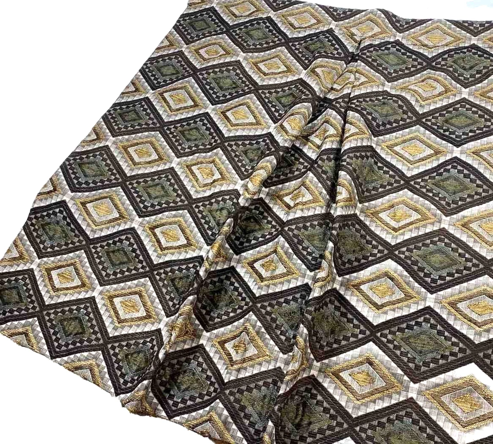 Par de cortinas de designer personalizadas malha jacquard estampa de diamante 2 plissadas - Imagem 4 de 4