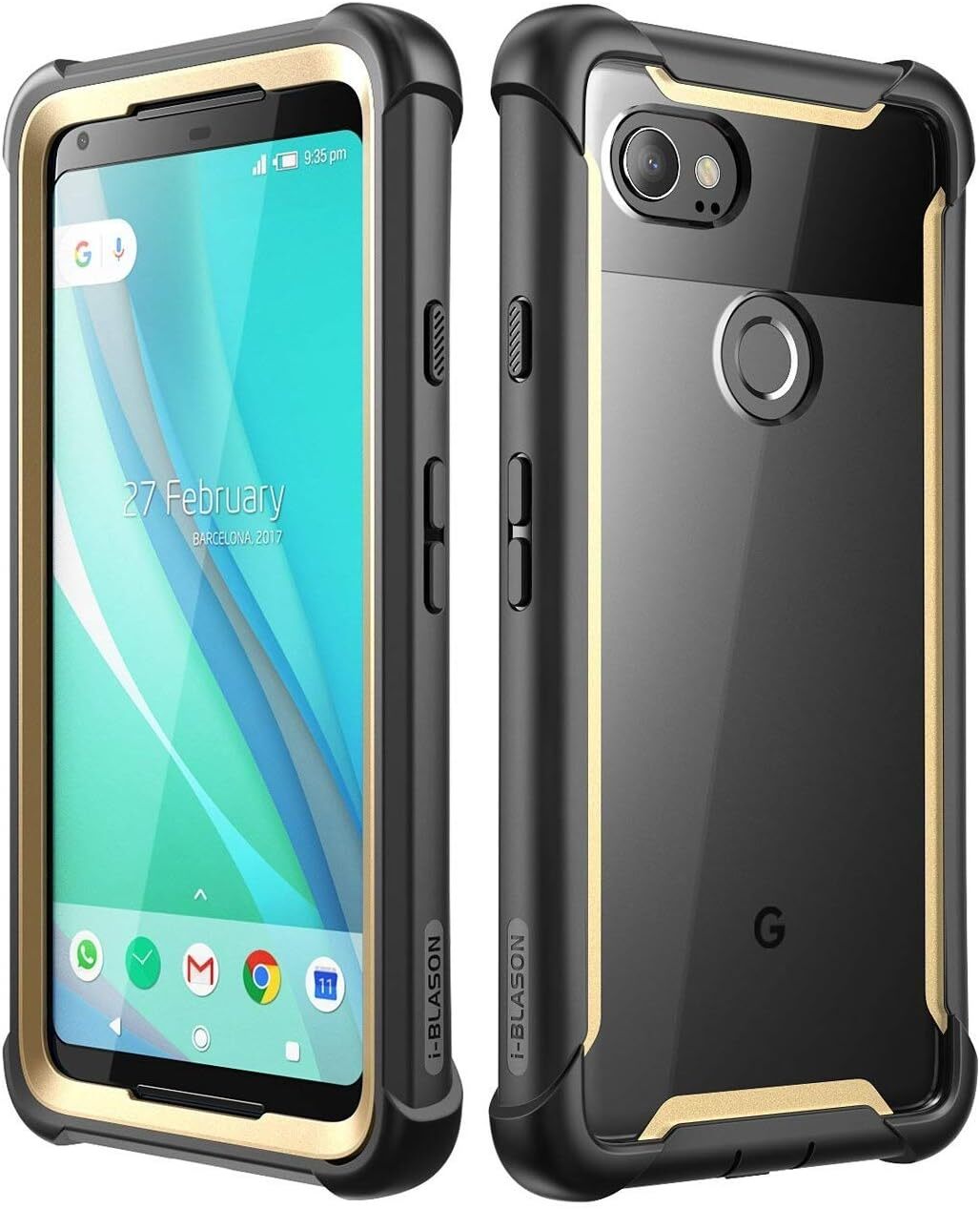 Case for Google Pixel 2 XL 2017 Release, [Ares] Full-Body Rugged Clear Bumper Ca
