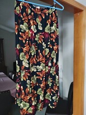 Women's Sag Harbor Colorful Floral Midi Skirt Size M