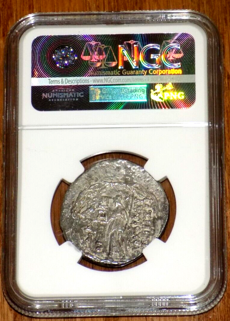 Seleucid Kingdom Antiochus VII 138-129 BC Tetradrachm Athena Nike