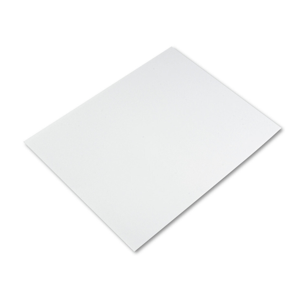 Pacon 104159 Four-Ply 22 in. x 28 in. Railroad Board - White (25/Carton) New