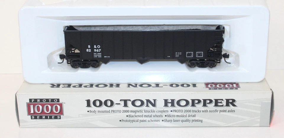 Life Like Proto 1000 23934 HO 100-ton 3 Bay Hopper B&O 82967 RTR NIB - Image 2 of 4