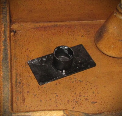 NEW Primitive Country Black Cast Iron LED Taper Candle Grungy Holder