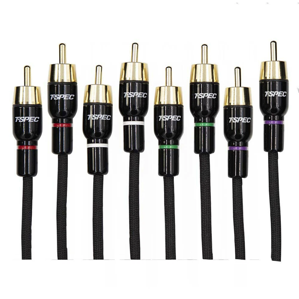 T-Spec V16RCA-174 V16 Series 4 Channel RCA Audio Cables 26 AWG OFC 17 Ft - Image 2 of 4