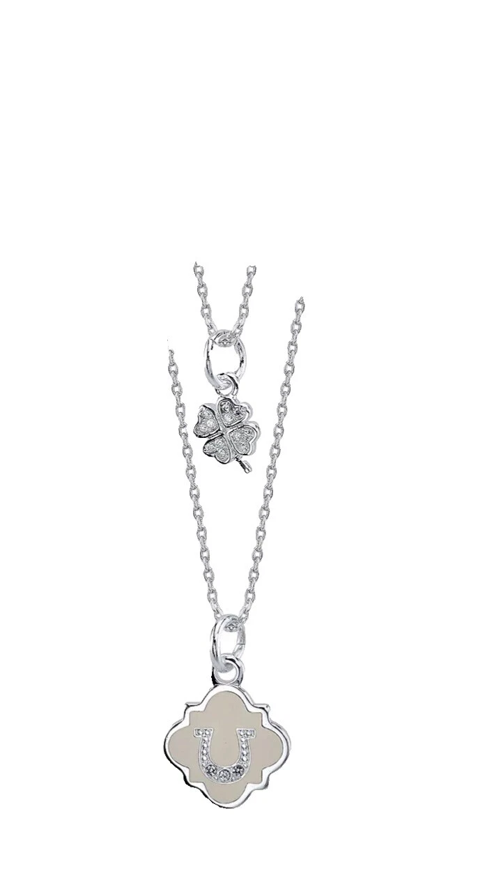 Silver Plated White Charm Fashion Necklaces & Pendants