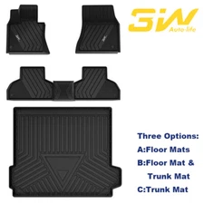 3W Floor Mats Cargo Liner for 2014-2018 BMW X5 All Weather TPE  Car Trunk Liner