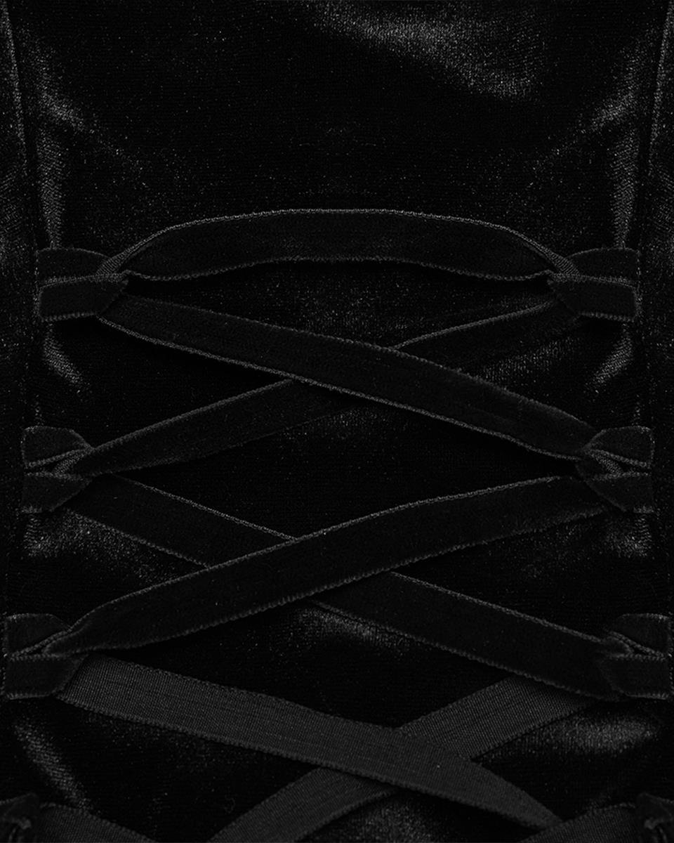 Punk Rave Baroque Gothic Velvet & Lace Maxi Dress Extended