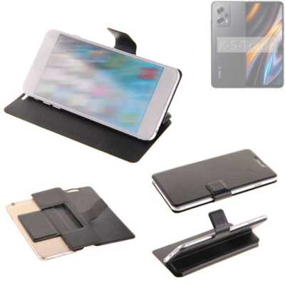 Handy-Hülle für POCO X4 GT Flip-Cover Case Schutzhülle schwarz