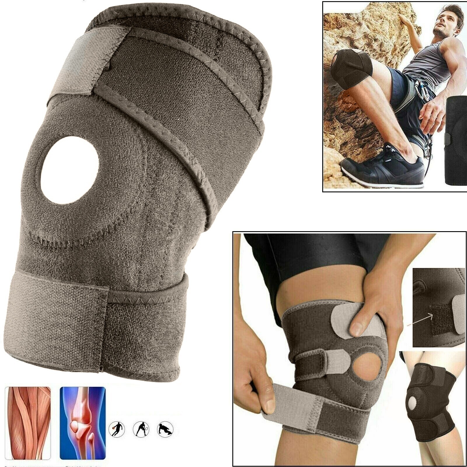 Knee Brace Support Neoprene Patella stabilising Belt Adjustable Strap