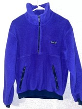 Patagonia 90s RARE Purple Full Zip Fleece Women’s sz M Bomber Jacket USA made