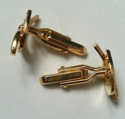 Boutons de manchette Toledo vintage, fer à cheval équestre