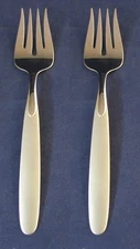 Oneida PARADOX  Stainless Flatware  Serving Forks USA  Made SET of TWO - NEW