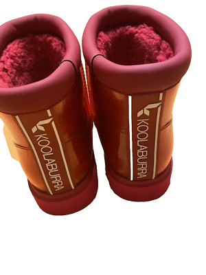 KookaBurra by UGG Women Waterproof Clear Glossy Pink Mini Ankle Boots Size 9 NEW