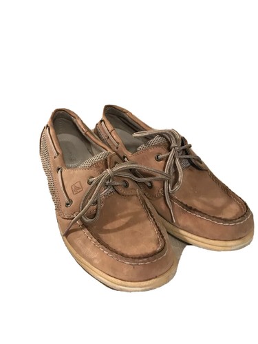 9774821 LEATHER BOAT SHOES SIZE 