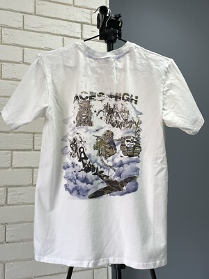 Iron Maiden vintage Tシャツ　Lサイズ Earthling VIP Mens Iron Maiden Vintage T-Shirt in White