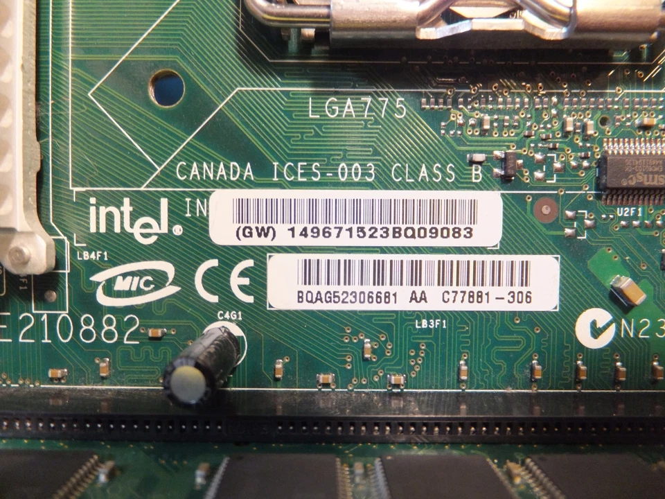 Gateway 831GM (INTEL C77881-306), LGA 775, Intel Motherboard +CPU HT 3GHz +512Mb - Image 2 of 4