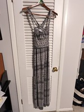 Nwt Maurices Medium Black and White sundress Maxi Very Long Retail $39 New