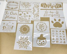 Welcome Home Stencil Set Farmhouse Letter Stencils Signs Walls Christmas 28 Pc