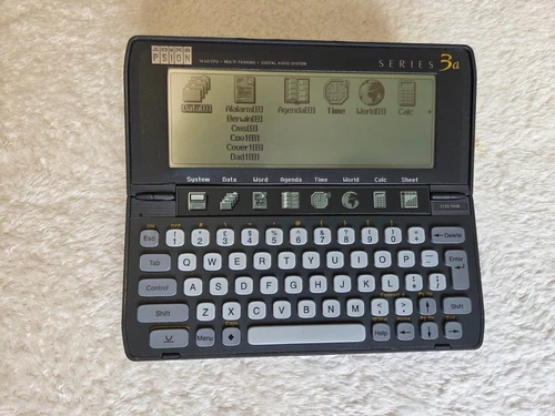 PSION Series 3a  PDA - Fully Working with 512K SSD + spellchecker + FAX adapter