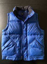 Gap Kids black Royal Blue M 8 down vest zipper snap warm fall spring