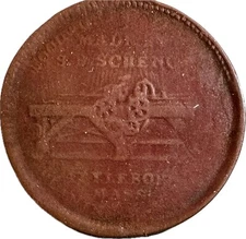 1834 W.P. Haskins, Troy NY, Hard Times Token