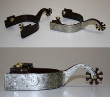 KY Show Sporen Brownsteel mit Silver Westernsporen Cowboy Sporen