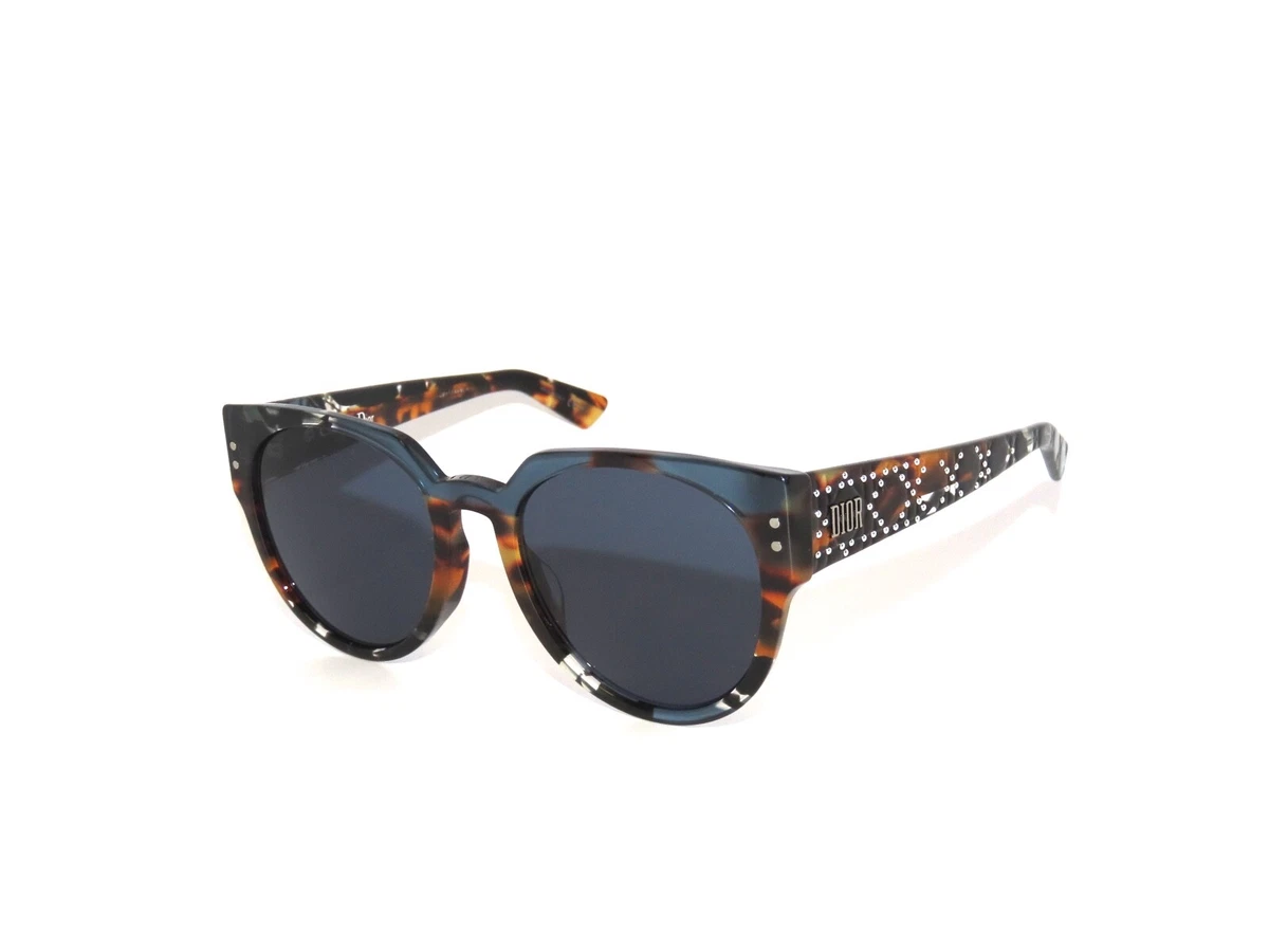 Dior Lady Dior Studs 3 F JBWKU Blue Havana Blue Sunglasses eBay