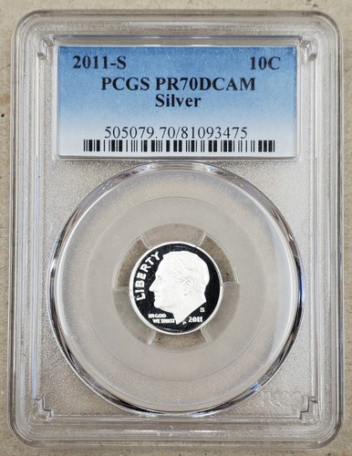 2011-S Roosevelt Silver Dime Proof Coin PCGS PR70DCAM