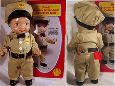 SHELL  OIL CO. 13" STATION ATTENDANT BUDDY LEE DOLL w/ COLLECTIBLE TIN